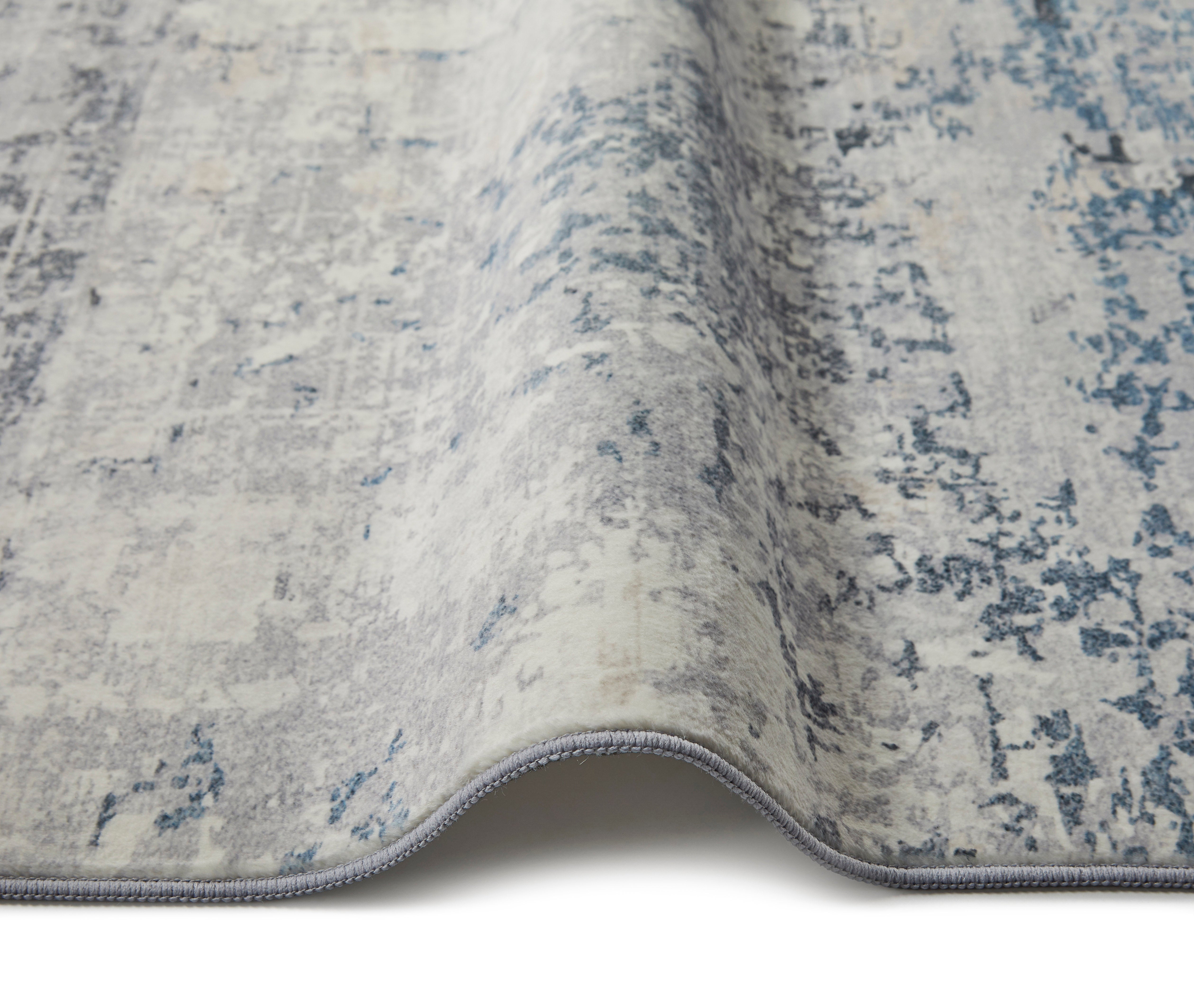 Concept Looms Lux Washable LUX07 Ivory Blue Rug